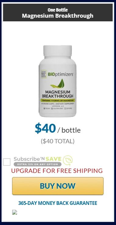 magnesium breakthrough 1 bottle price