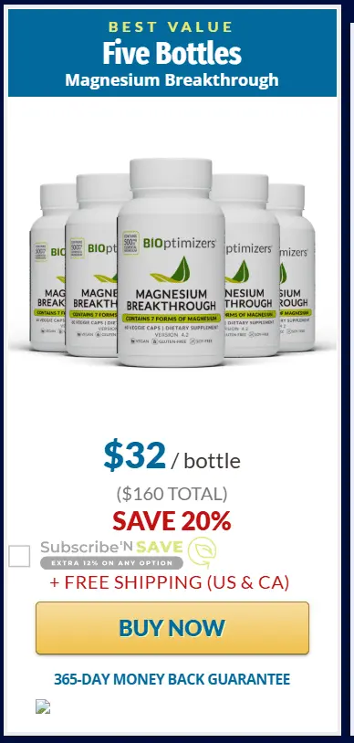 magnesium breakthrough 5 bottles price